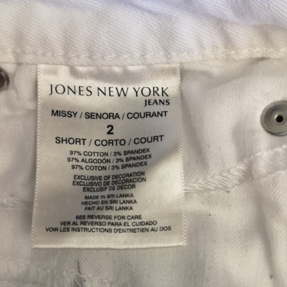 Jones New York Crisp White Lexington Straight Jeans 2 - Picture 7 of 7